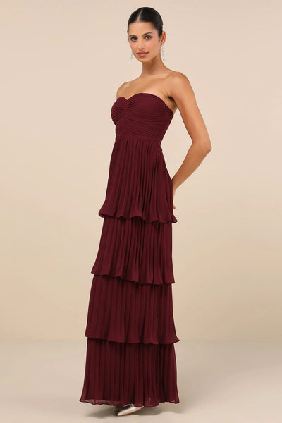 Strapless Tiered Maxi Dress