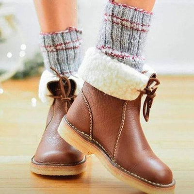 Waterproof boots with wool lining