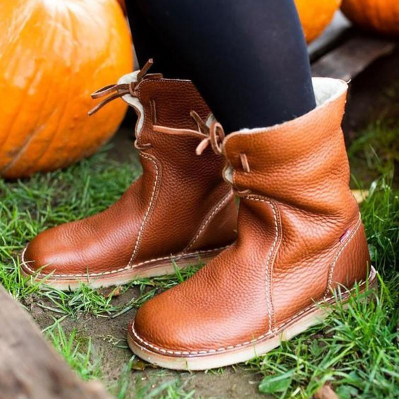 Waterproof boots with wool lining