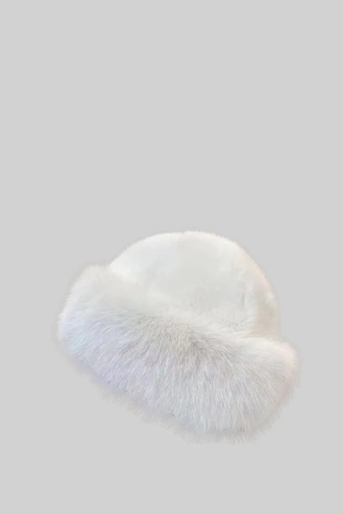 Furry Hat With Wide Brim