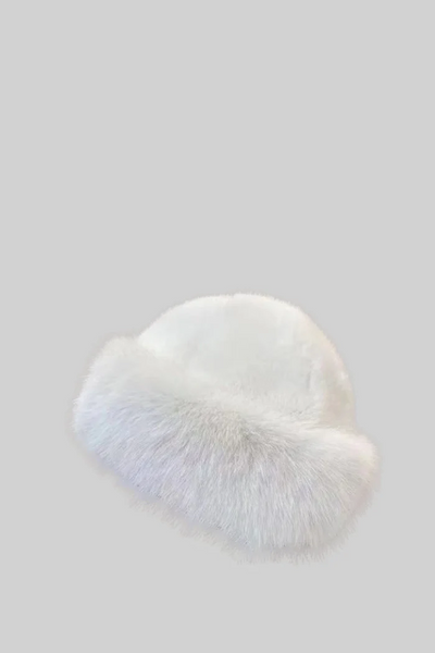 Furry Hat With Wide Brim