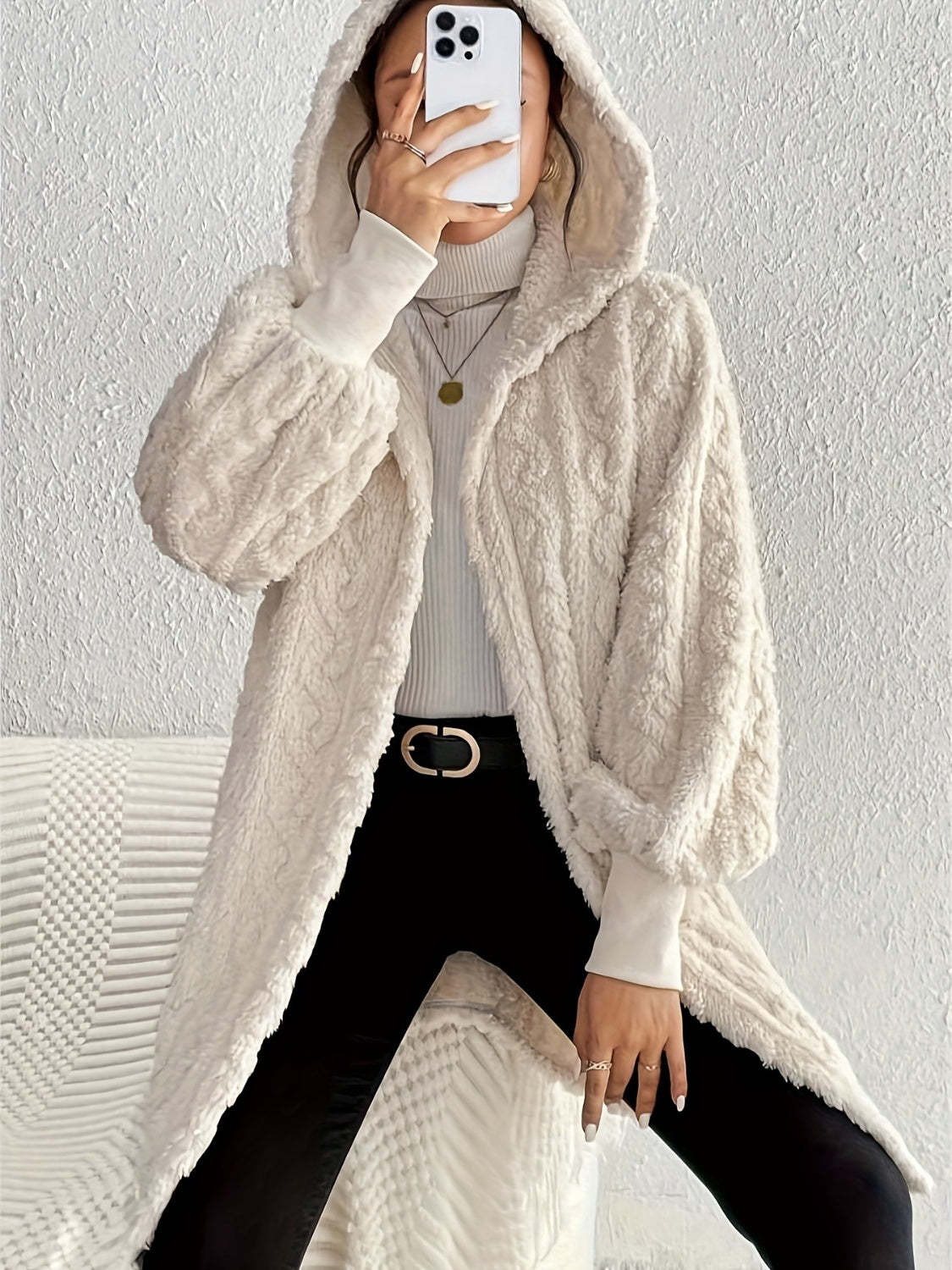 Cozy Hooded Knit Cardigan