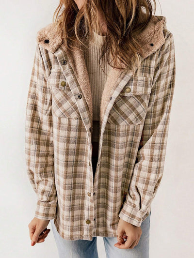 Cozy Plaid Teddy Jacket