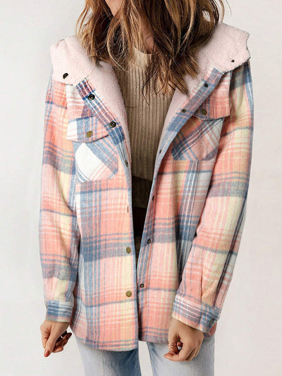 Cozy Plaid Teddy Jacket