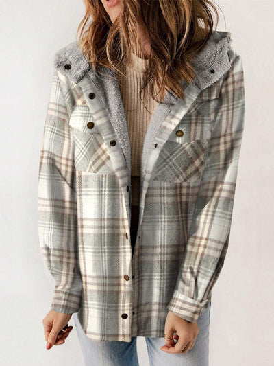 Cozy Plaid Teddy Jacket