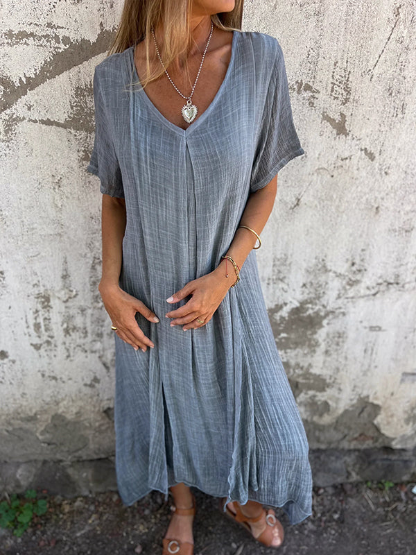 Elegant Cotton Linen Dress