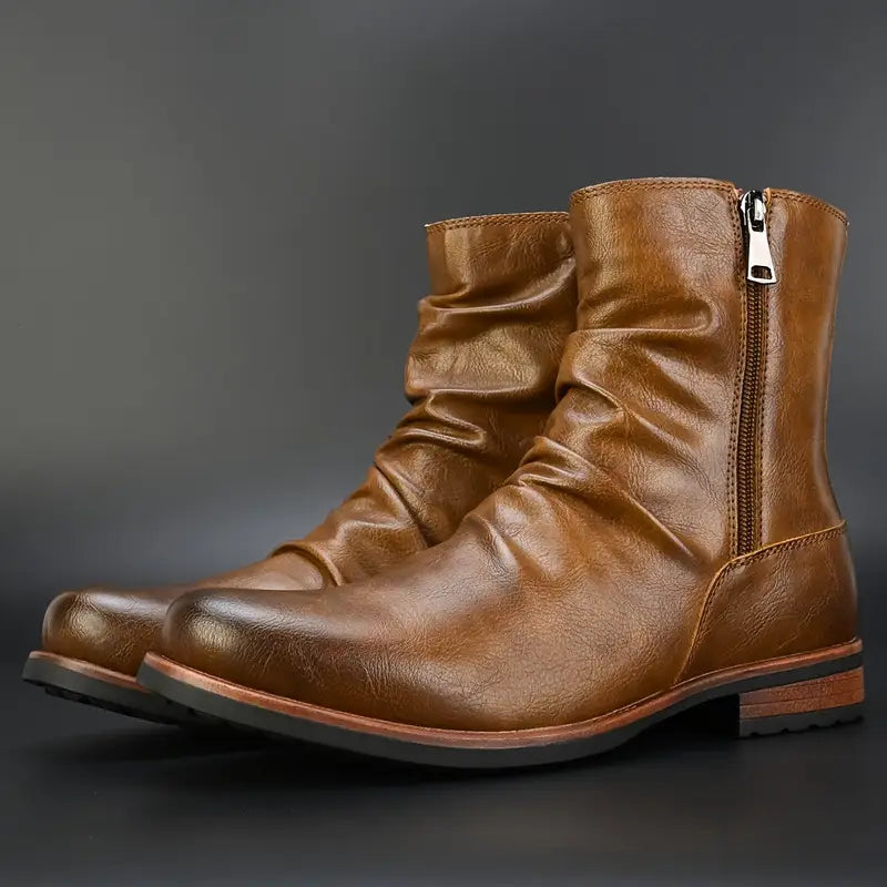 Heritage Leather Side-Zip Boots