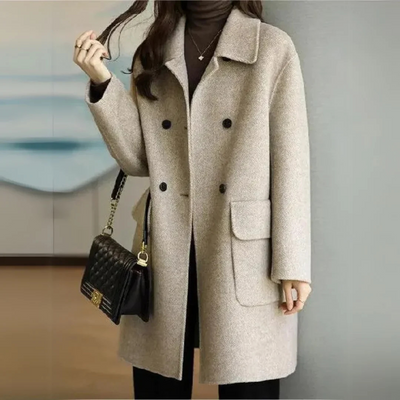 Harlow Double-Breasted Wool Coat