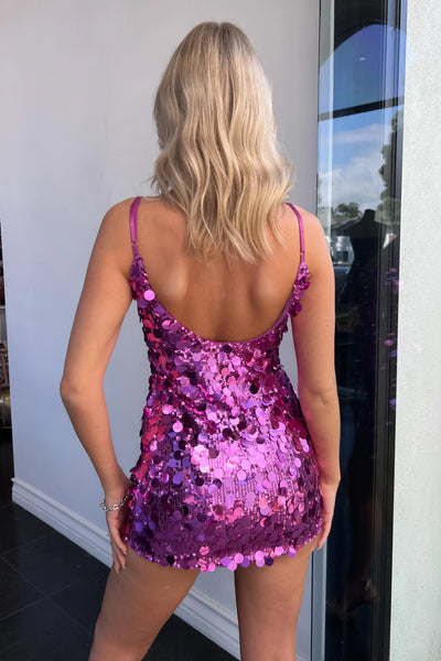 Disc Sequin Mini Dress