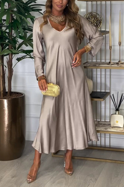 Luxe Satin Maxi Dress