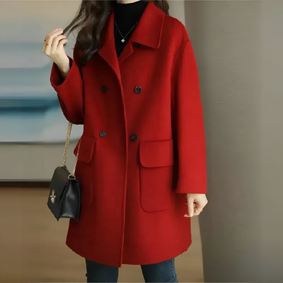 Harlow Double-Breasted Wool Coat