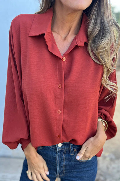 Relaxed Button-Up Blouse