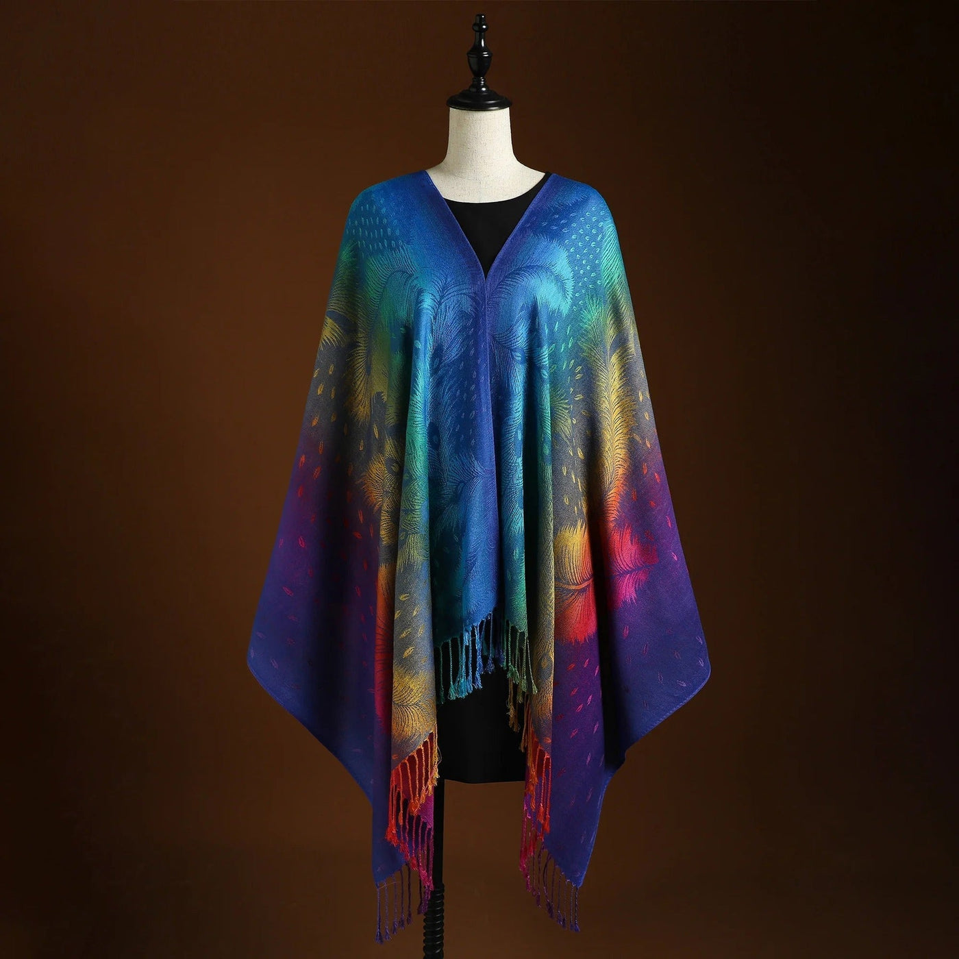 Peacock Feather Gradient Scarf