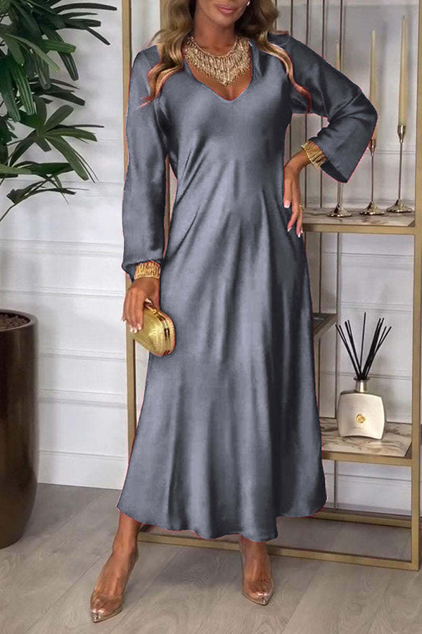 Luxe Satin Maxi Dress