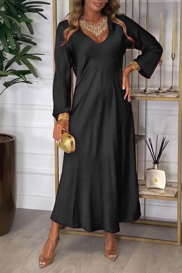 Luxe Satin Maxi Dress