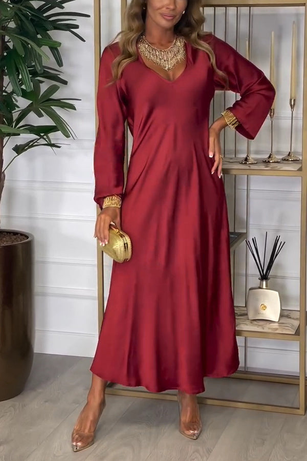 Luxe Satin Maxi Dress