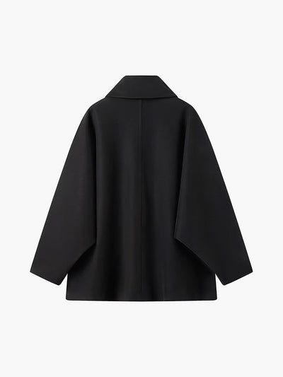 Solid Oversized Pocket Button Coat