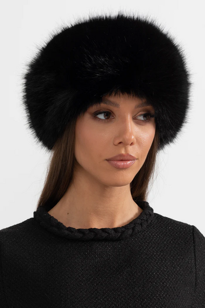 Furry Hat With Wide Brim