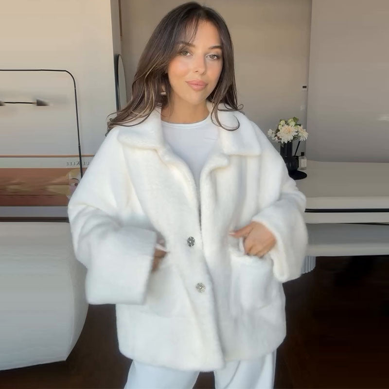 Luxe Plush Lapel Coat