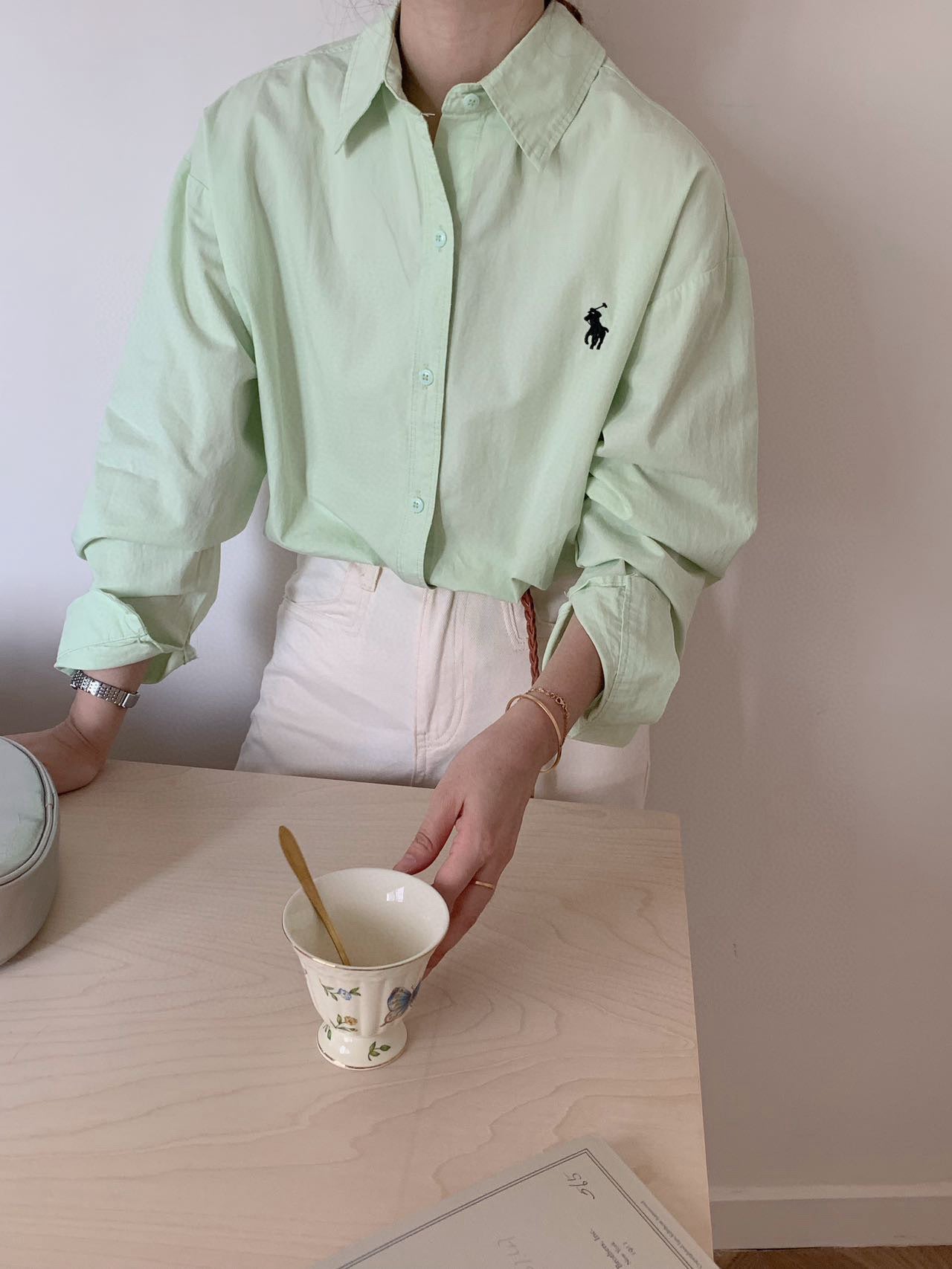 Timeless Pastel Button-Up Shirt