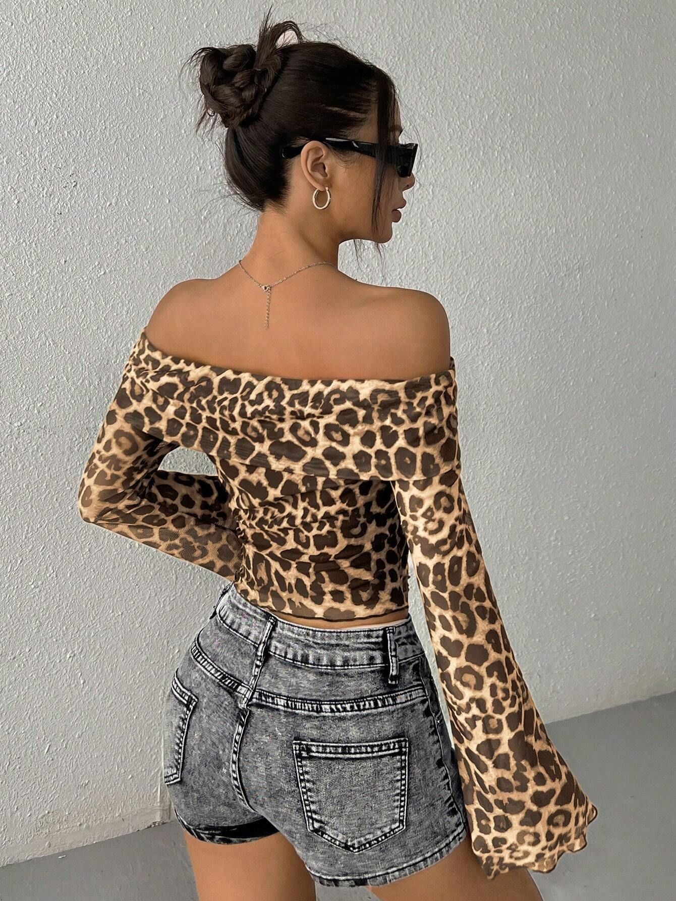 Leopard Luxe Off-Shoulder Top