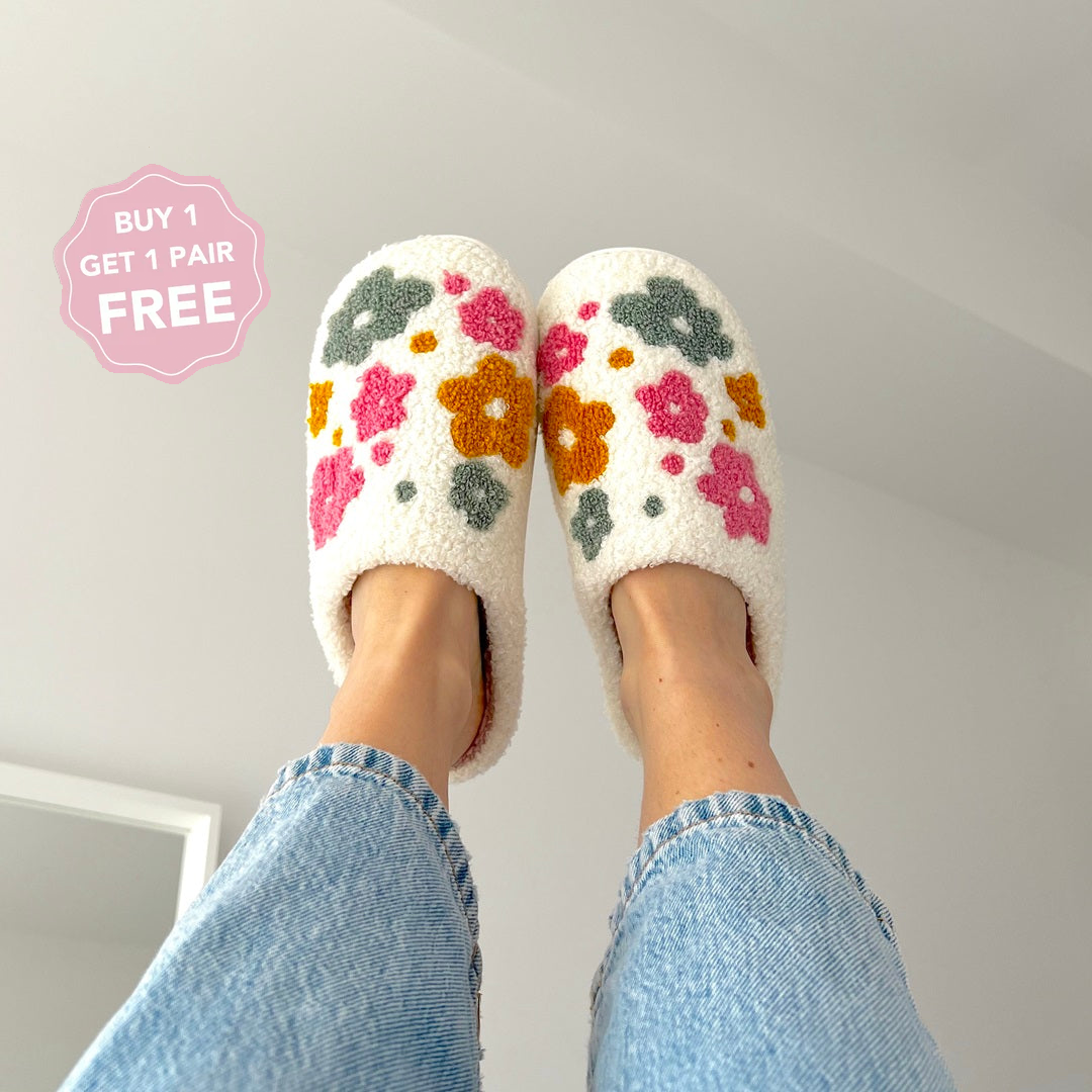 Livia Flower Slippers - Buy 1 Get 1 Free