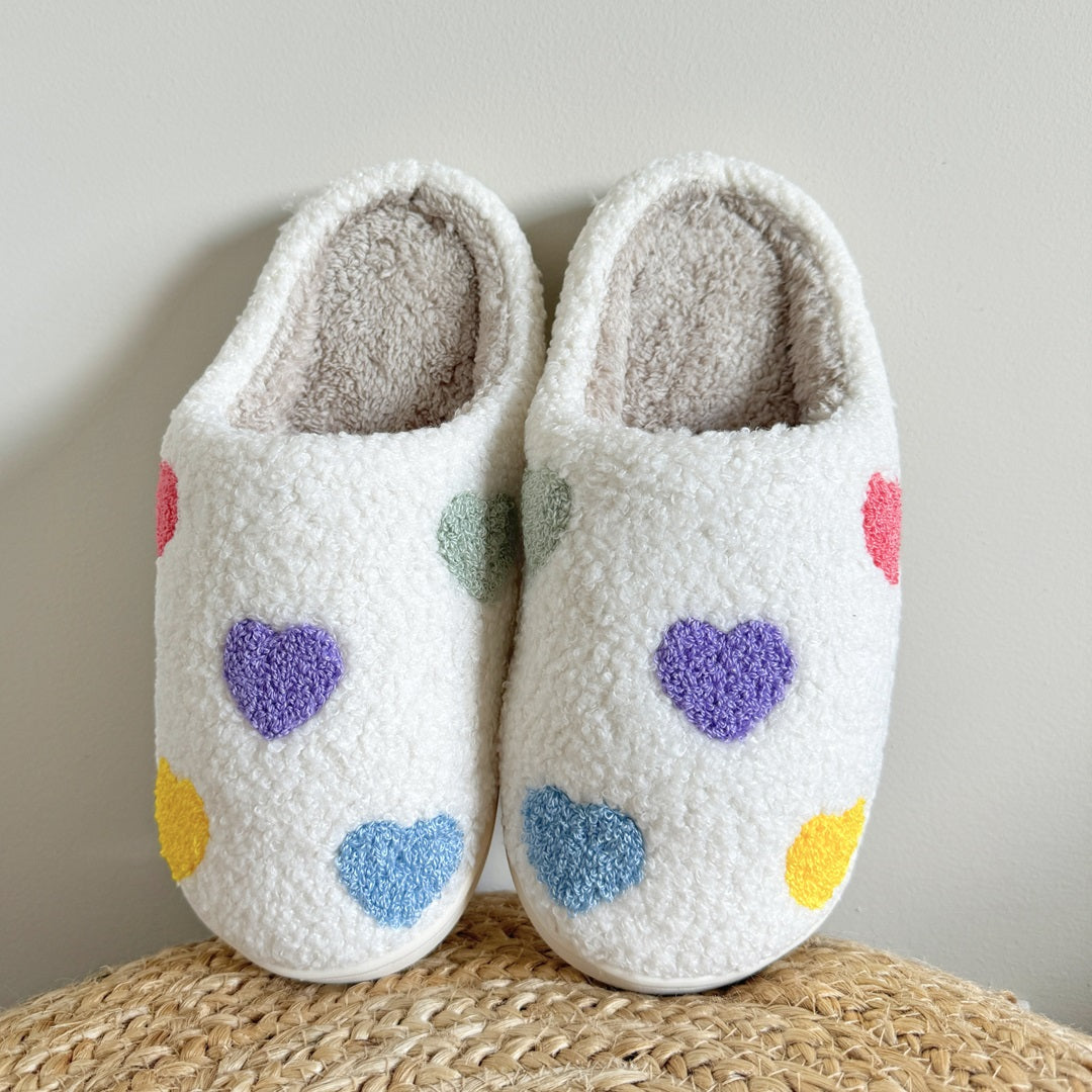 Zia Colorful Heart Slippers - Buy 1 Get 1 Free