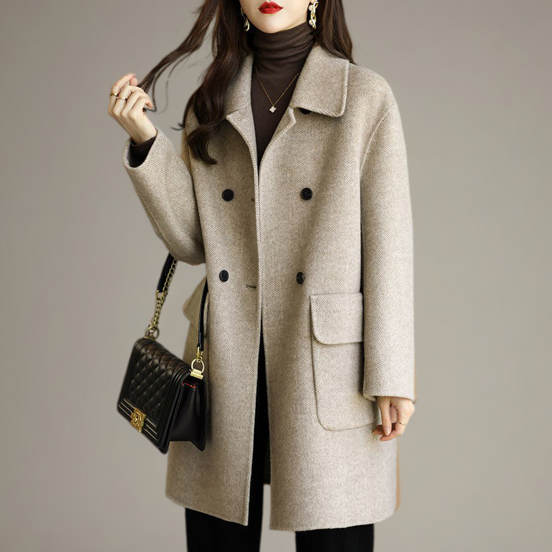 Milan Classic Double-Breasted Wool Coat