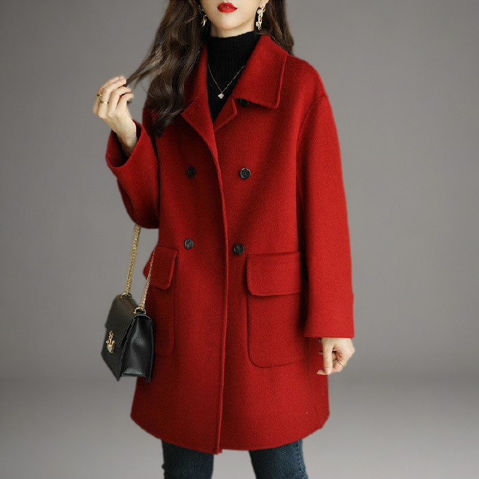 Milan Classic Double-Breasted Wool Coat