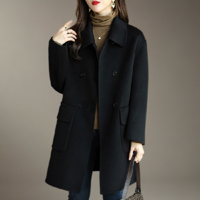 Milan Classic Double-Breasted Wool Coat