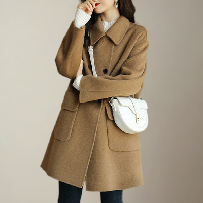 Milan Classic Double-Breasted Wool Coat