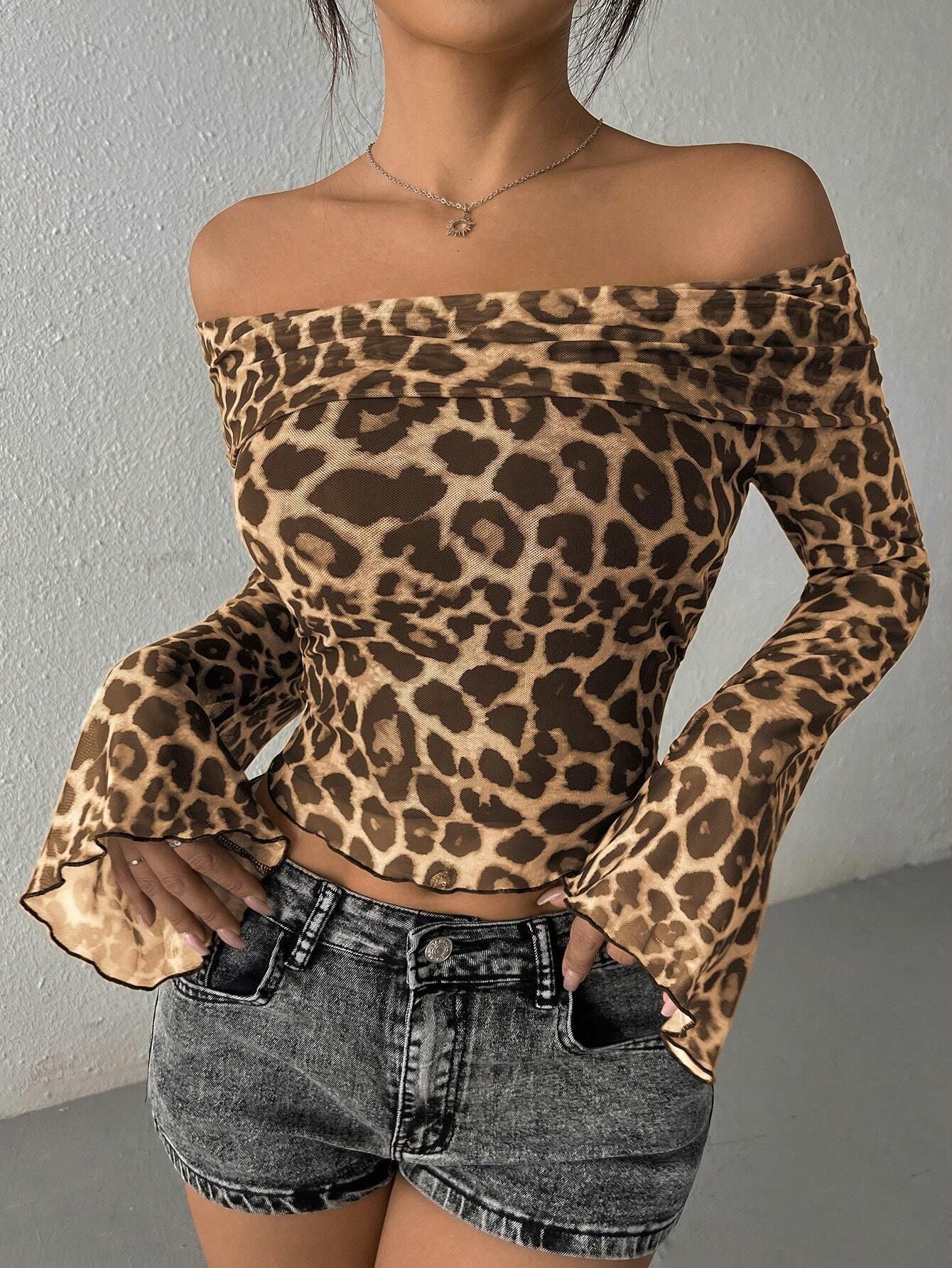 Leopard Luxe Off-Shoulder Top