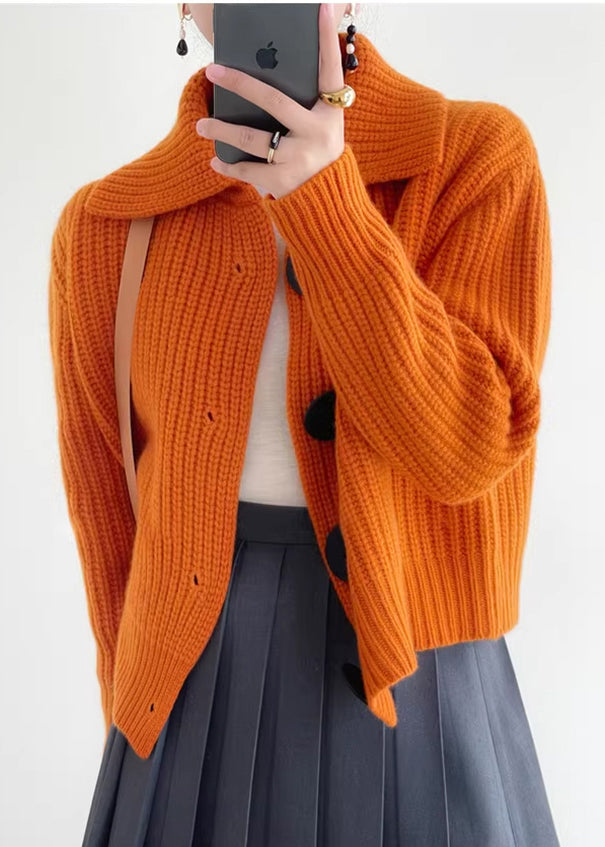 Modern Knit Button-Down Cardigan