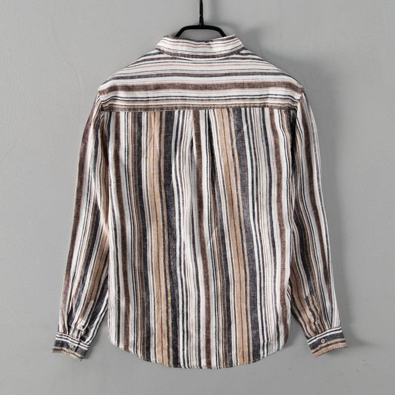 LUCIANNO PINSTRIPE LINEN SHIRT