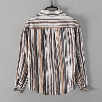 LUCIANNO PINSTRIPE LINEN SHIRT