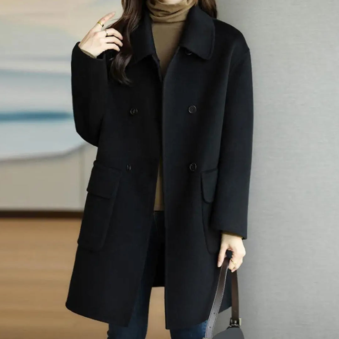 Harlow Double-Breasted Wool Coat