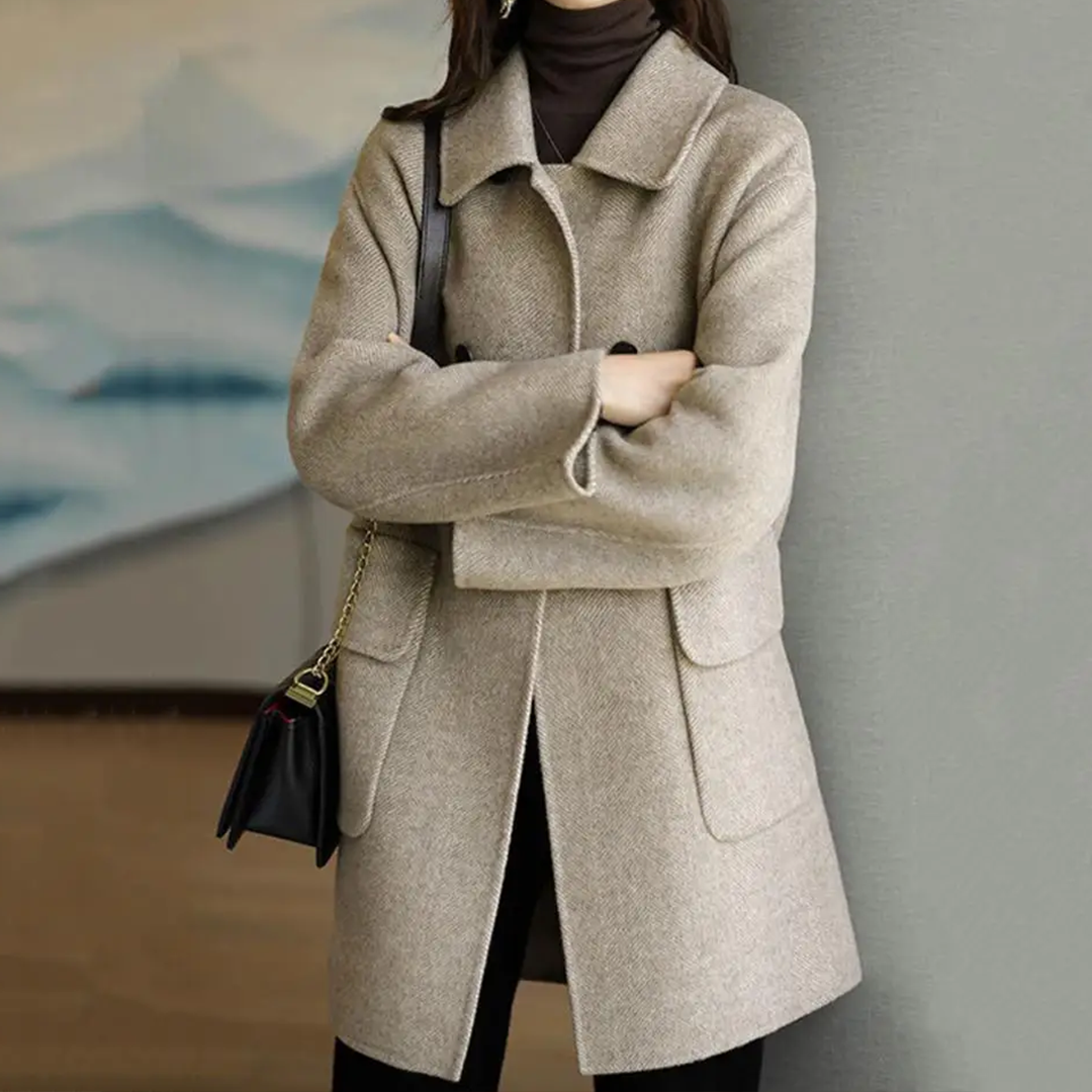 Harlow Double-Breasted Wool Coat