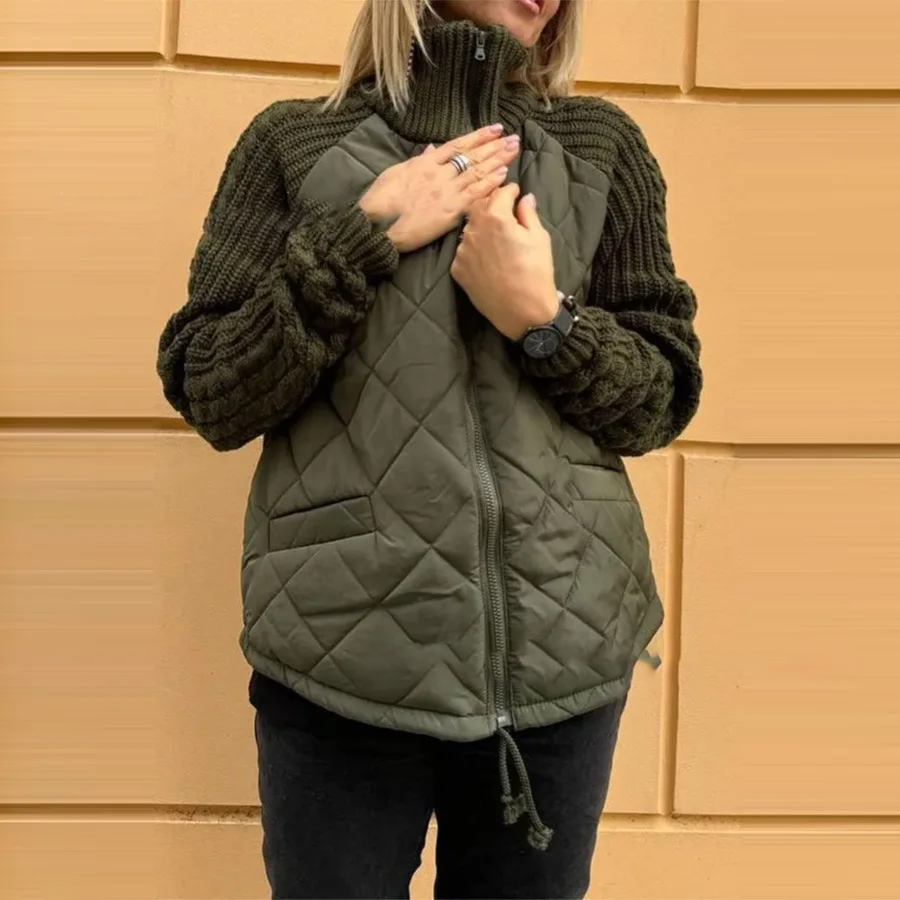 Quilted Knit Sleeve Jacket