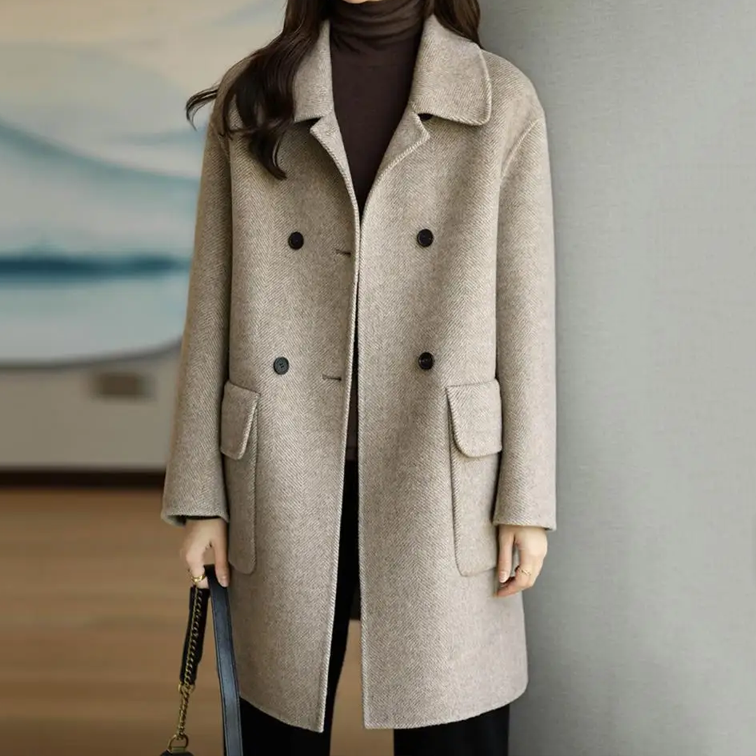 Harlow Double-Breasted Wool Coat