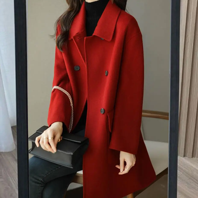 Harlow Double-Breasted Wool Coat