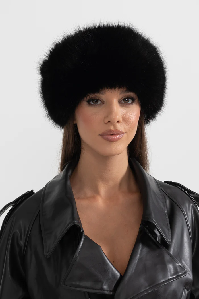 Furry Hat With Wide Brim