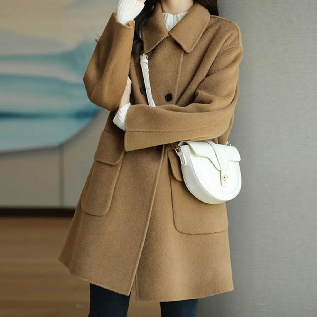 Harlow Double-Breasted Wool Coat