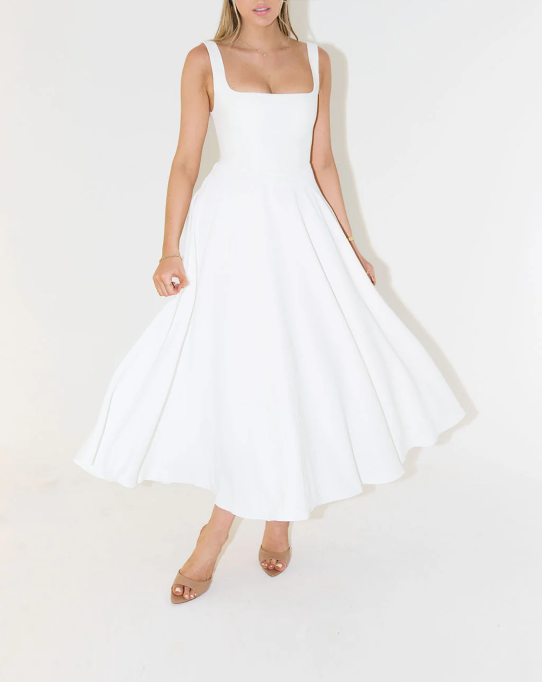 Helnen High Waist Midi Dress