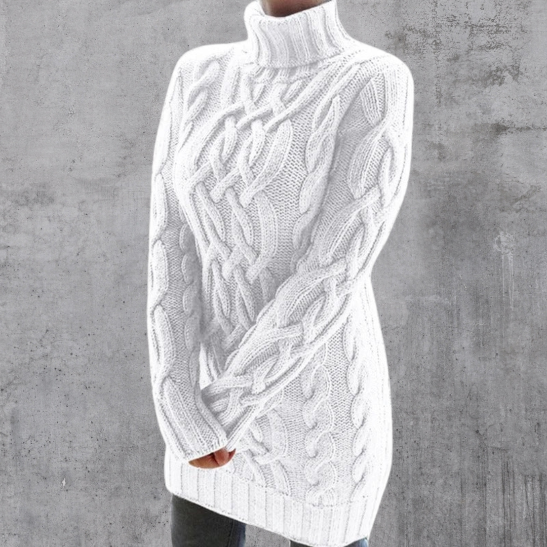 Lara™ - Elegant and warm long turtleneck sweater