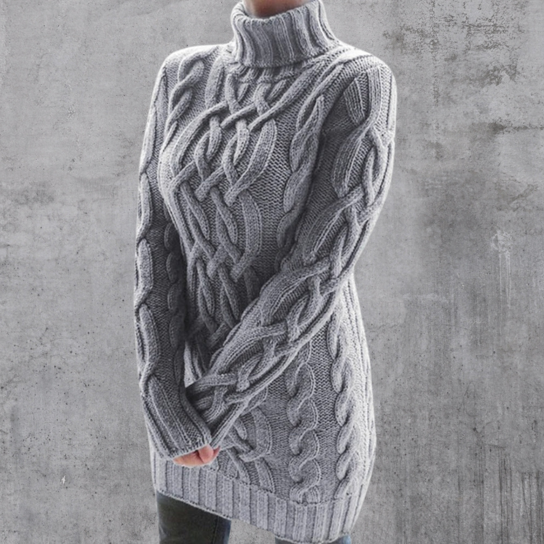 Lara™ - Elegant and warm long turtleneck sweater