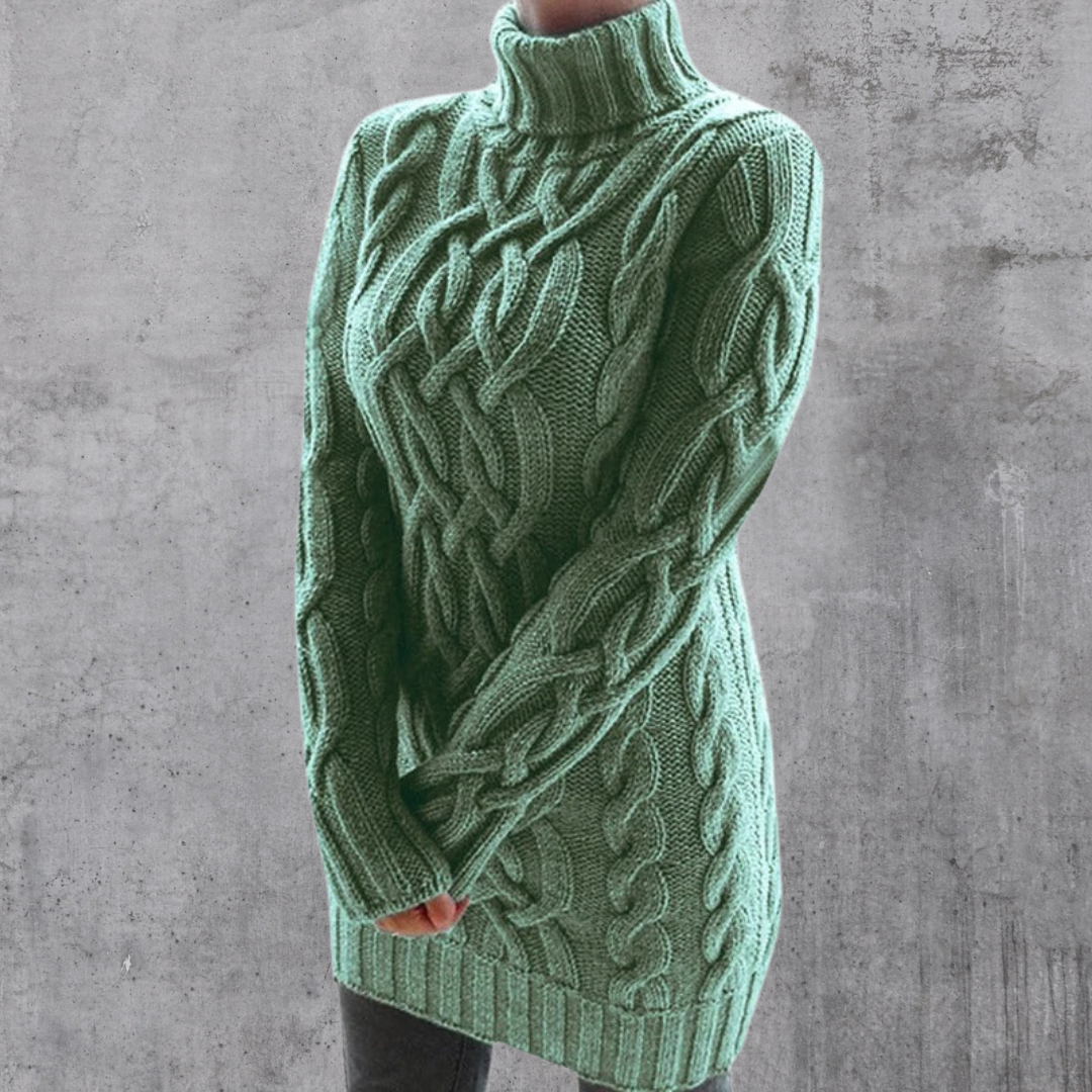 Lara™ - Elegant and warm long turtleneck sweater