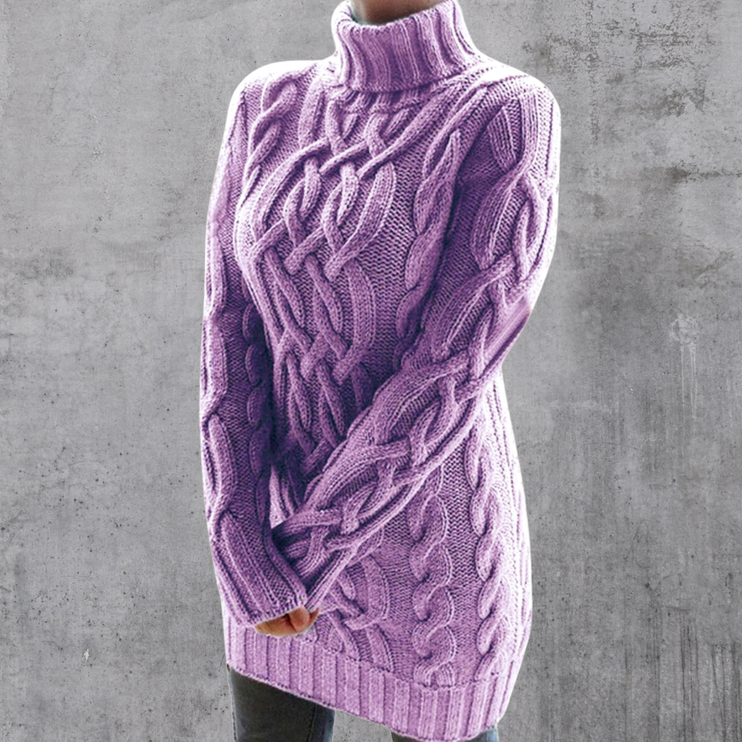 Lara™ - Elegant and warm long turtleneck sweater