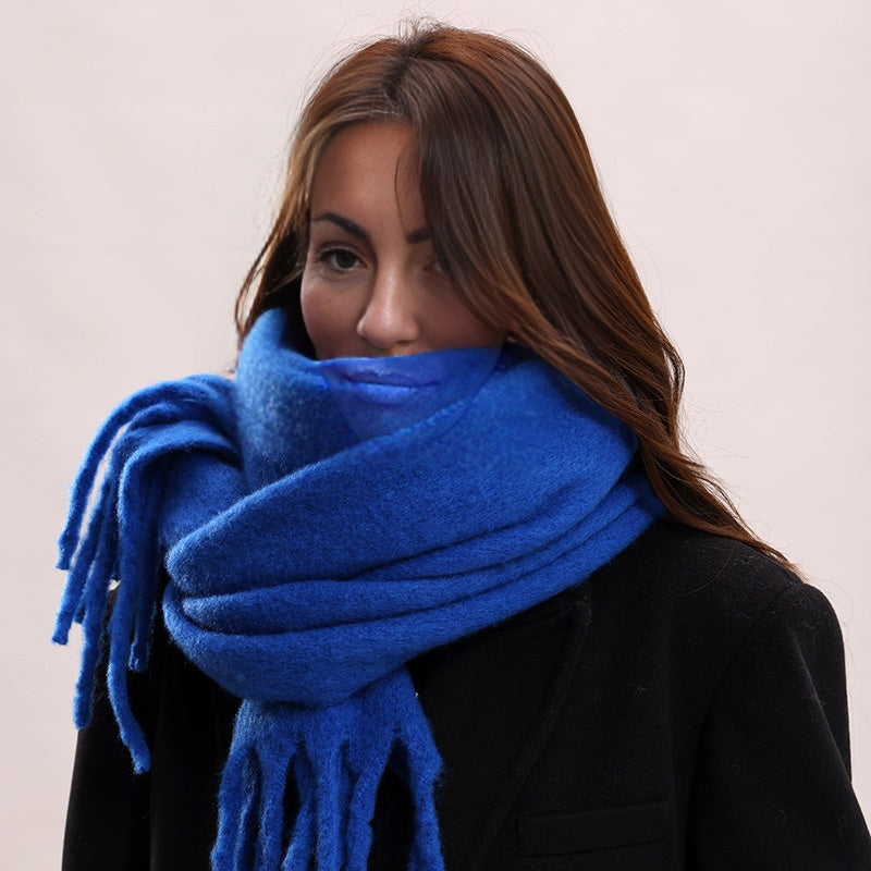 Cloud-Soft Fringed Scarf