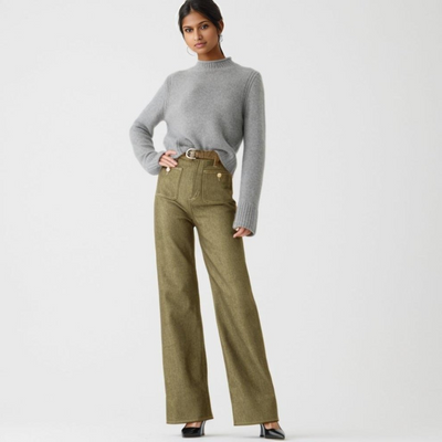 Elevated Wide-Leg Jeans