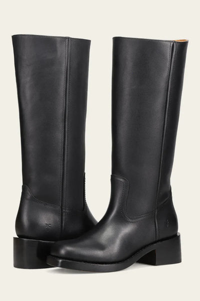 mid-calf leather boots